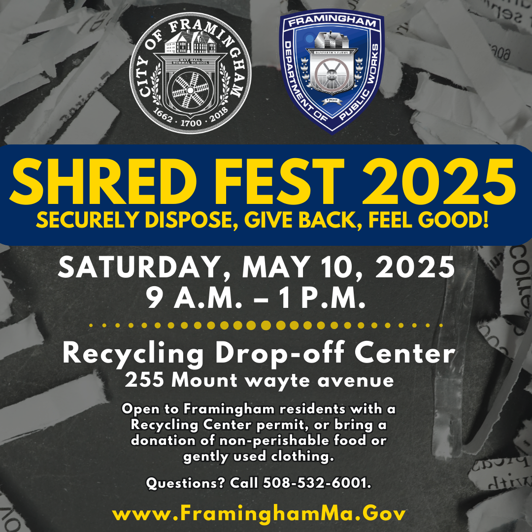 Shred Fest 2025 (English version) Saturday, May 10 at Recycling Center