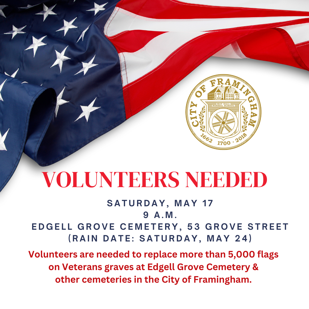 Volunteers wanted to place flags at Edgell Grove Cemetery - May 17, 2025