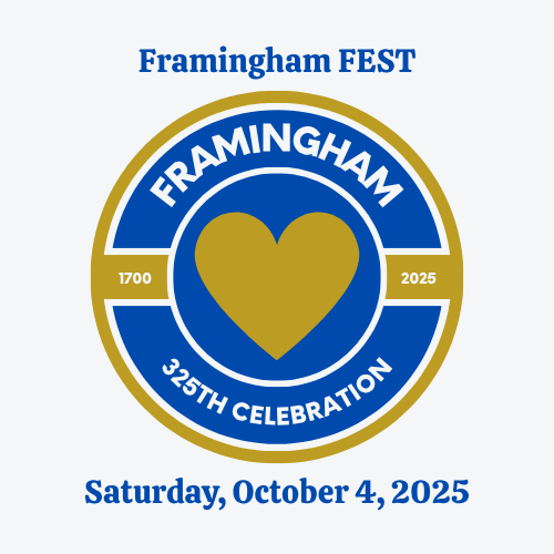 Framingham FEST Saturday, October 4, 2025 with 325th celebration logo