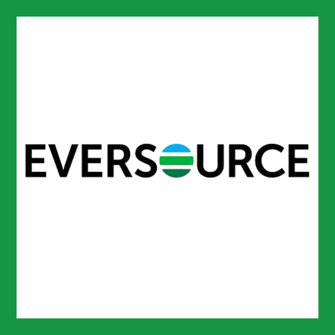 eversource logo with a green square frame