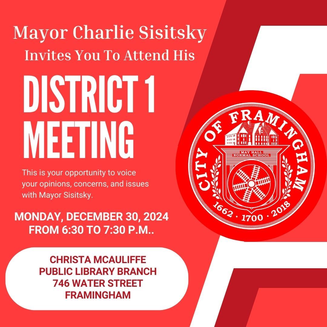 Mayor's District 1 meeting - Monday, December 30 at 6:30 p.m. 2024 (English)