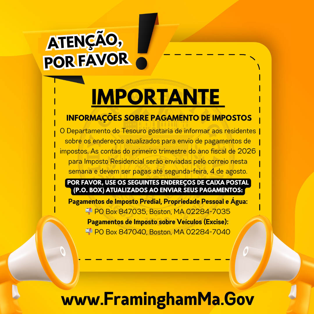 Tax bill PO Box changing in Portuguese June 2025